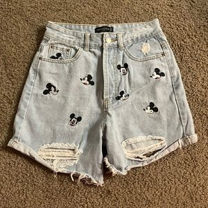 Mickey Mouse Denim Shorts
